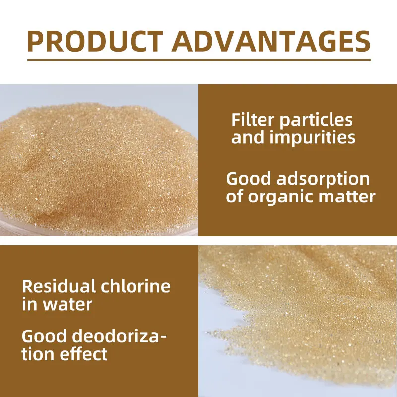 Food Household Water Purifier Yellow Water Softener Cation Softening Exchange Resin Filter Element Aquarium Filter Material