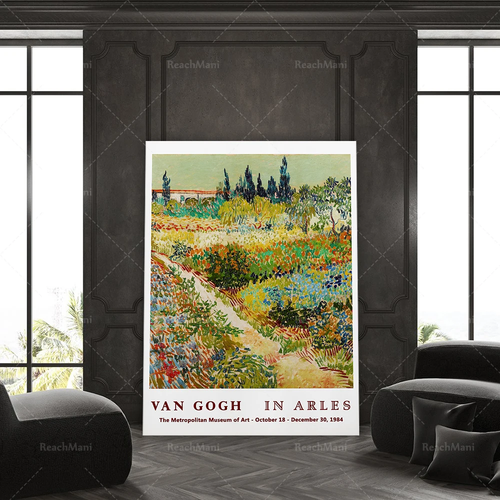 Van Gogh In Arles Exhibition Poster Vintage Art Print High Quality Printable Van Gogh Art