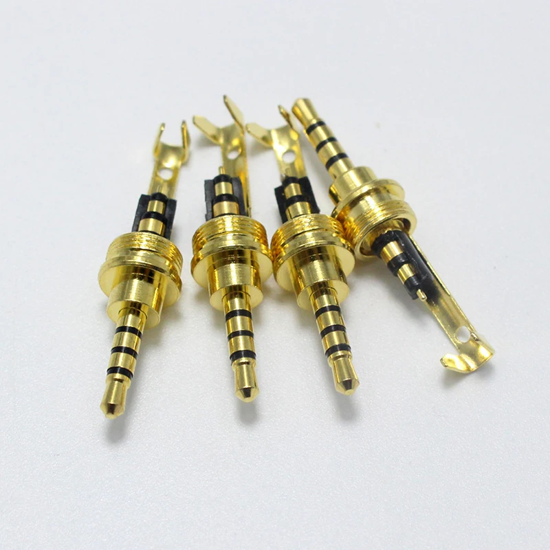 2.5Mm Stereo Audio Jack 3 Pole 4 Pole Male Connector Soldeer Voor Hoofdtelefoon Luidspreker Kabel Adapter