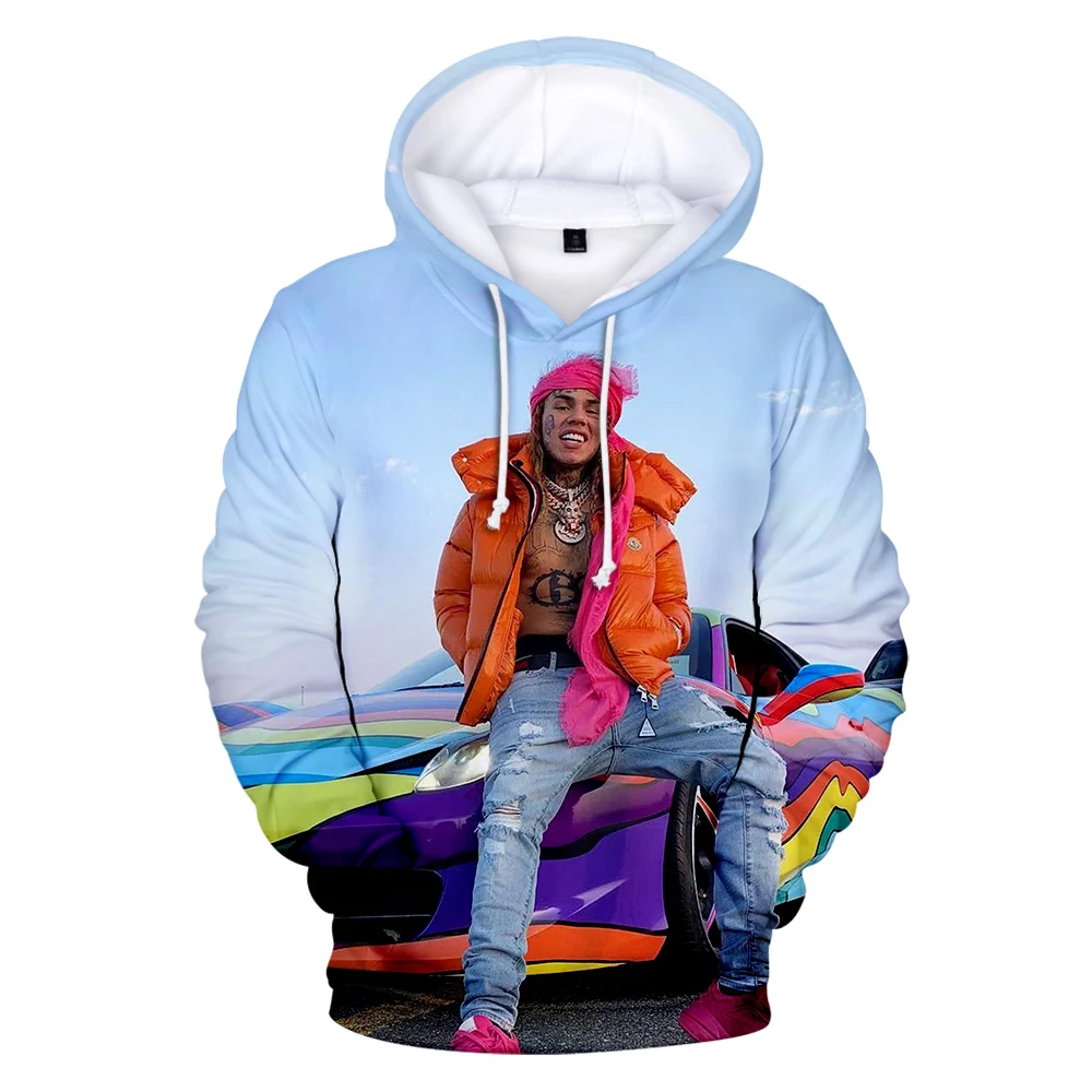 6IX9INE 3D Hoodies Sweatshirt Men/women Casual Long Sleeve Harajuku Teenage Hoodies Hip Hop Boys/girls Oversized Pullovers