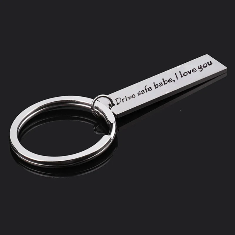 Drive Safe Keychain Drive Safe Babe Love You Key Ring Couple Keychain Gifts For Boyfriend Girlfriend Husband Wife