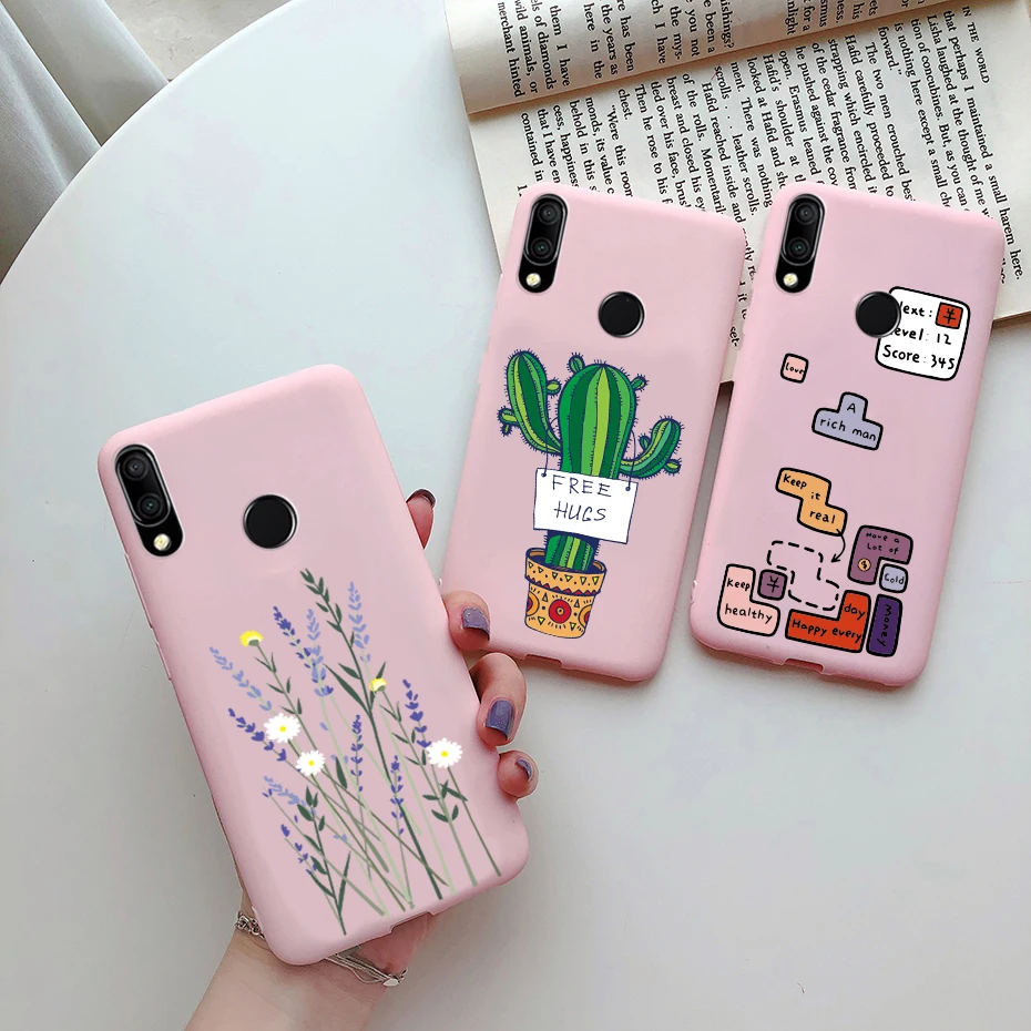 For Huawei P Smart 2019 Cases Silicone Soft TPU Matte Back Cover For Funda Huawei P Smart 2019 Case Cover POT-LX1 Phone Case