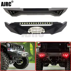 Pare-chocs avant et arrière avec lumière LED, compatible avec Traxxas Trx4 Defender Axial Scx10 Ii 90046 90047