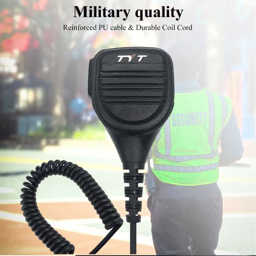 TYT Durable Big PTT Microphone K1 Plug for Wouxun KG-UV6D TYT MD-UV380 MD-UV390 Baofeng UV-5R UV-82 Kenwood Two Way Radio