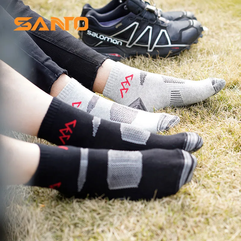 SANTO 1 Pair Men\'s Quick Drying Socks Outdoor Sports Women\'s Sock Breathable For Camping Hiking Trekking Trail Running Cycling