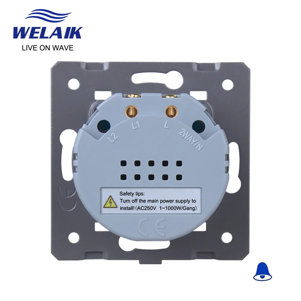 WELAIK EU 220V Single wire  Doorbell Reset Wall Touch Switch-DIY Parts 1gang 1way  A911ML