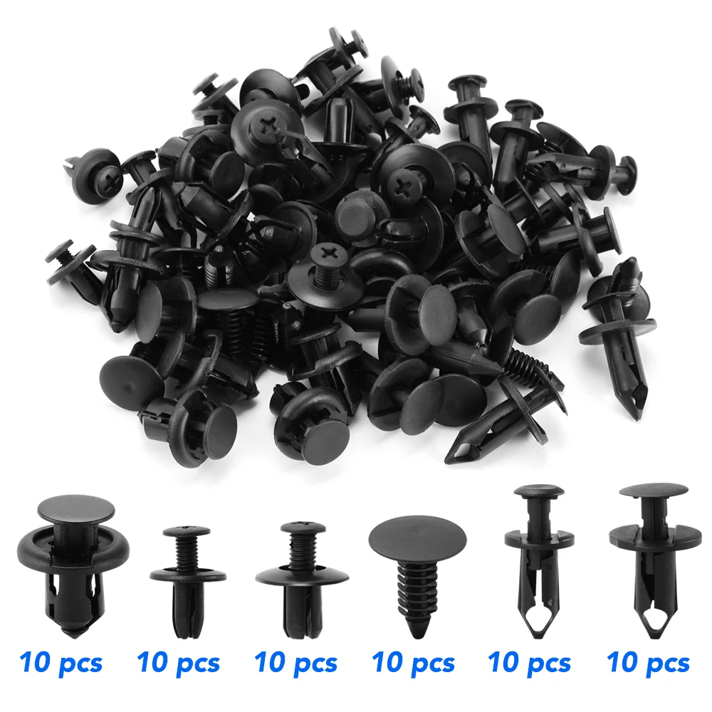 60pcs Auto Fastener Clip Mixed for Lexus CT RC RX LX GX IS NX UX LS GS ES RC LC CT200h RX300 RX330 RX350 RX270 RX450h