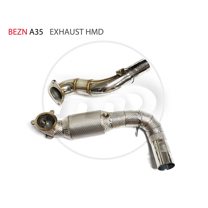 Downpipe collettore di scarico HMD per Benz A35 A45 A45S CLA45 GLA45 Accessori auto con collettore catalitico senza tubo Cat