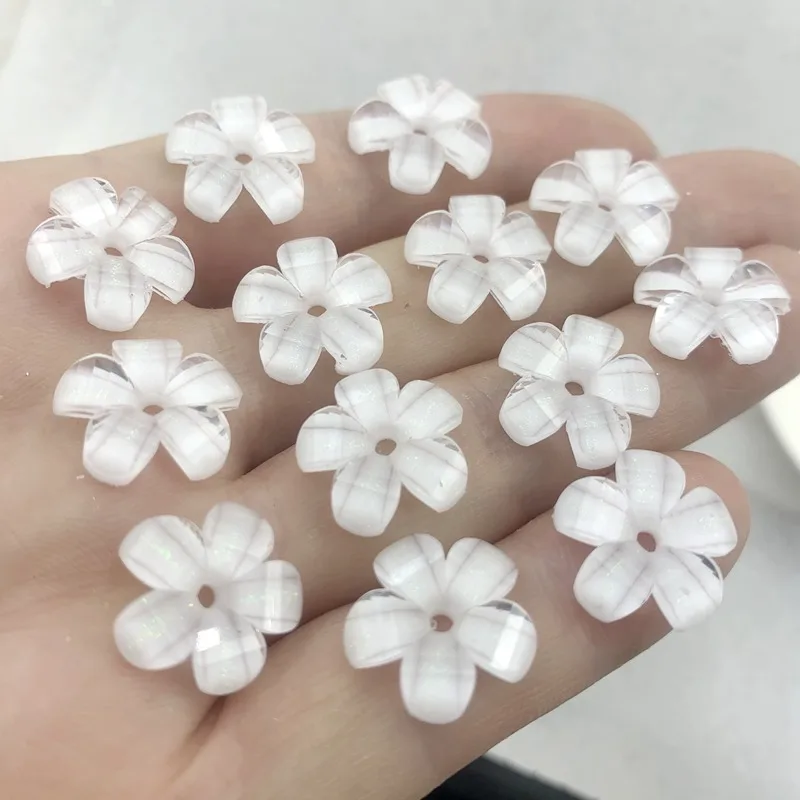 30pcs 16mm Resin Flowers Rhinestones  DIY Jewelry/ Craft Decoration(1 hole) -0T330