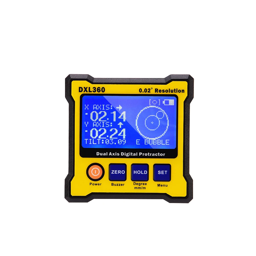 DXL360 Dual Axis 0.02° Resolution Meter Digital Angled Angle Inclinometer