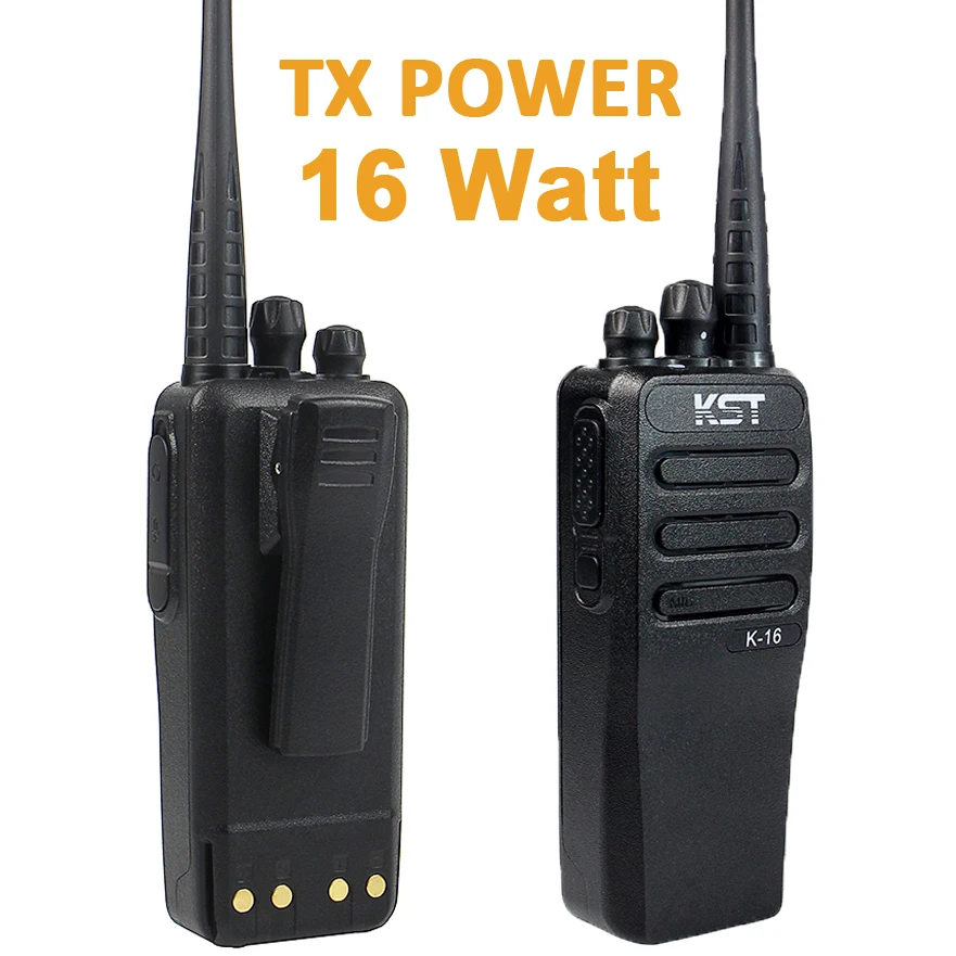 16W Real Power Mobile Two Way Radio DC12V Walkie Talkie KST K16 10KM Long Range Portable FM Transceiver With 4000Mah Battery