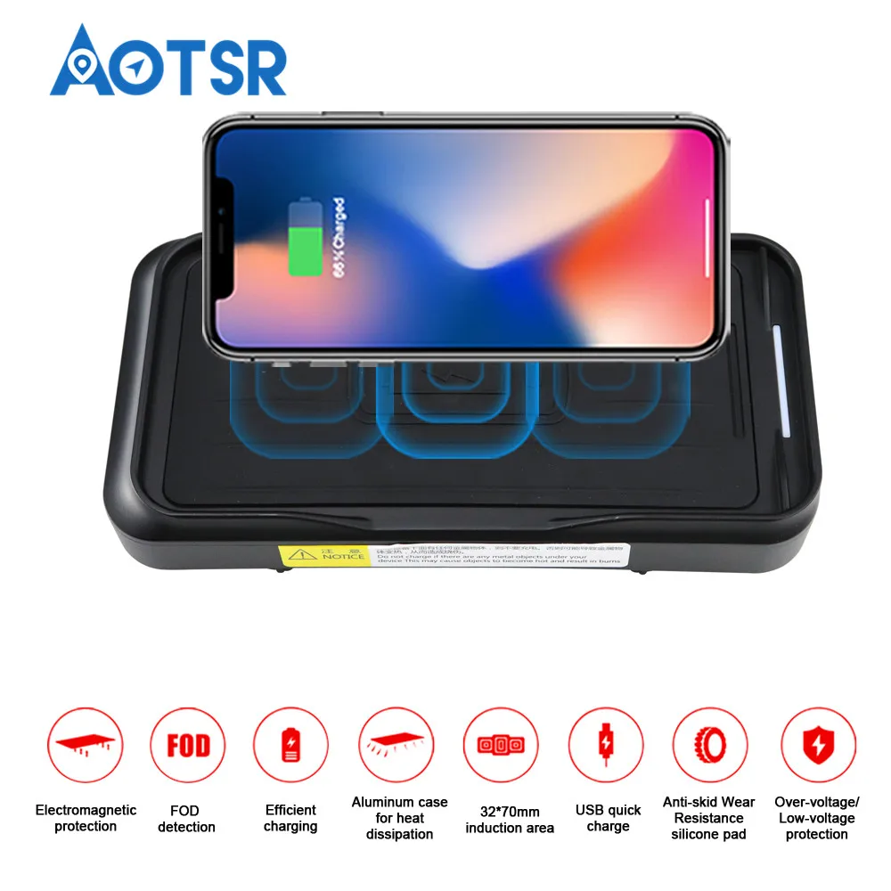 

Wireless car charger For Porsche Macan 2015 intelligent Infrared fast charger wireless Car Mobile Phone charger wireless