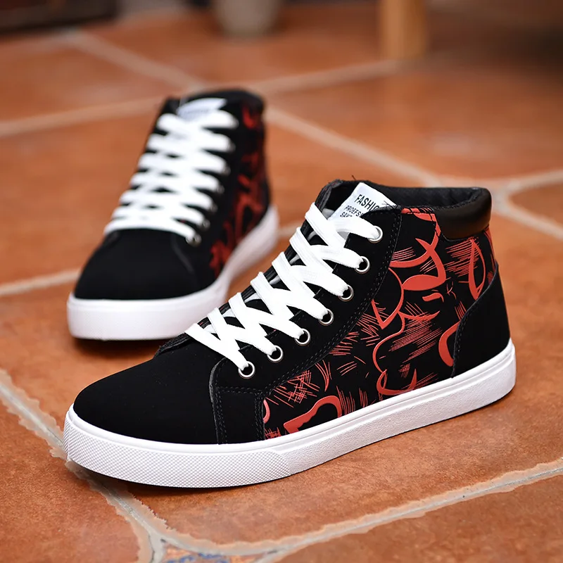 Zapatos informales de Skateboarding para hombre, Zapatillas deportivas altas, zapatos transpirables para caminar al aire libre, zapatos de calle