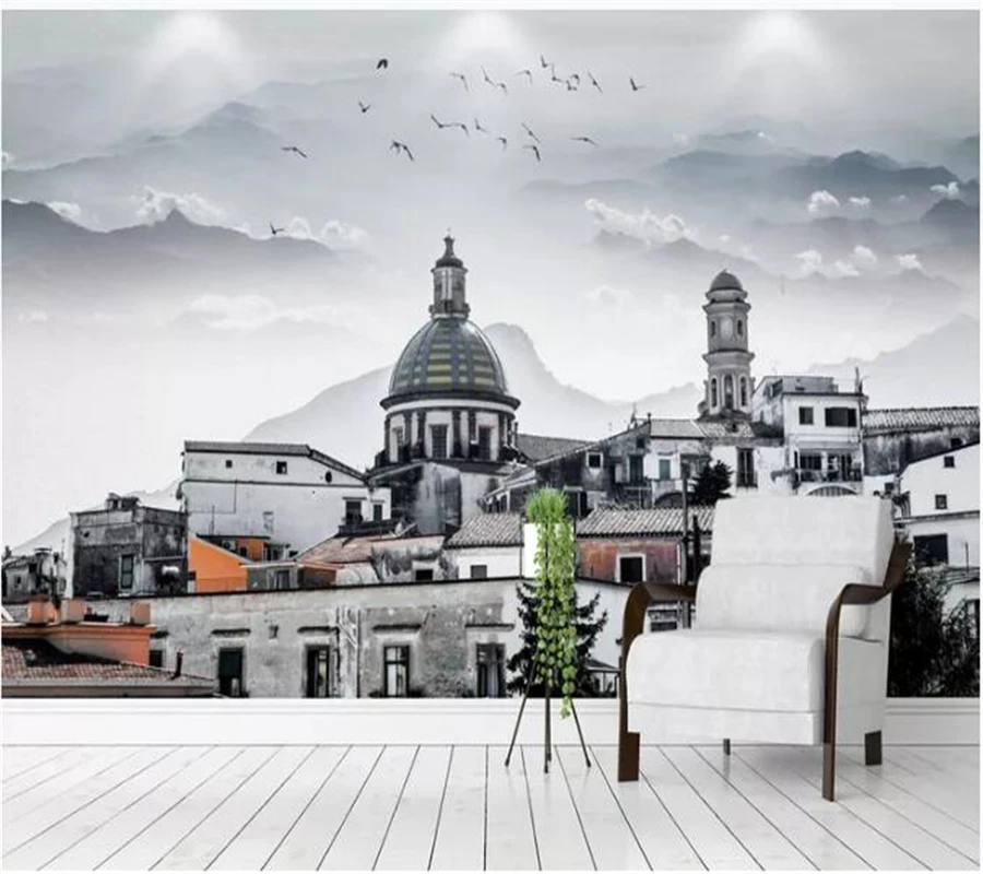 

mural Custom wallpaper papel de parede European architecture church background wall paper mural papier peint mural 3d