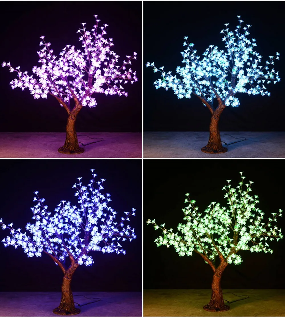 Outdoor Rgb Color Led Cherry Blossom Christmas Tree Lamp 1.5m 432 Led Bulds Xmas Tree Light For Garden Festival Decor