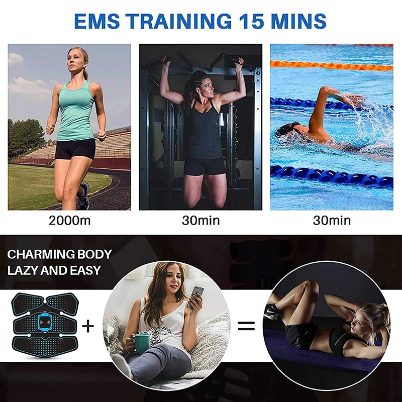 EMS estimulador muscular Abdominal ejercitador de cadera eléctrico masajeador de vibración pérdida de peso cinturón para adelgazar cuerpo de equipos de Fitness Unisex