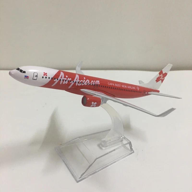 JASON TUTU 16cm AirAsia Airbus A320 Plane Model Airplane Model Boeing 737 Aircraft Model 1:400 Diecast Metal Airplanes Plane Toy