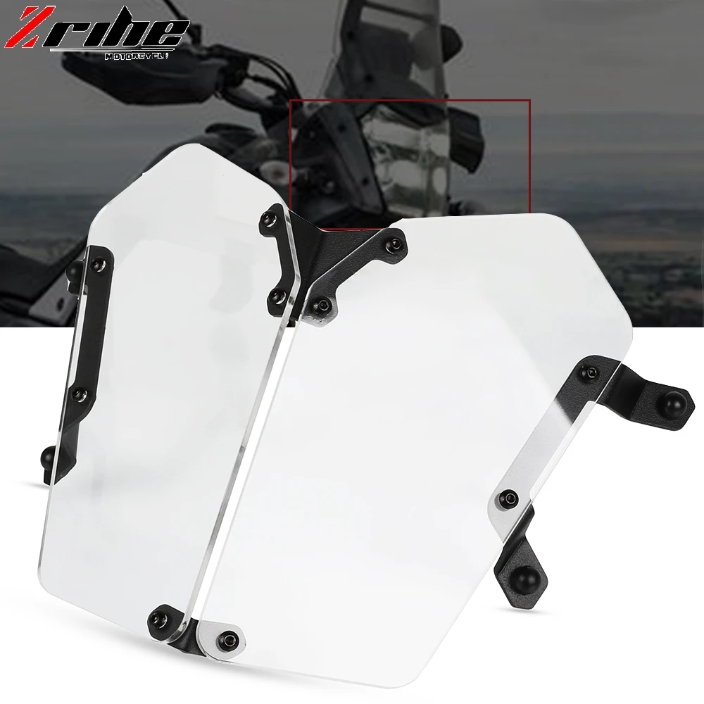 For Yamaha Tenere 700 XTZ700 Grille Headlight Protector Guard Lense Cover Fit Tenere700 2019-2021 Acrylic Motorcycle Accessories