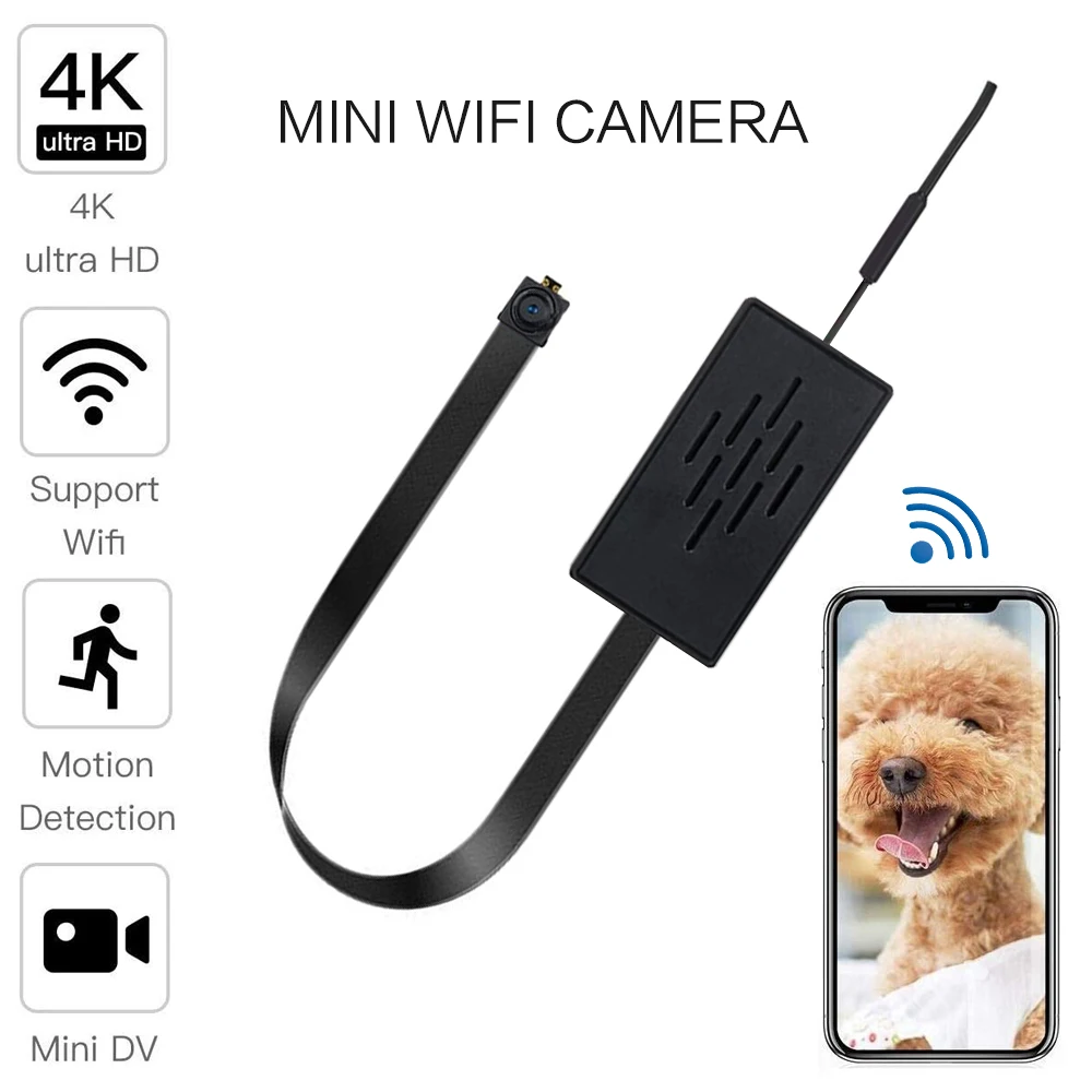 Mini camera wifi smart home security micro camera HD 1080P digital camera diy video recorder built-in lithium battery 4K camera