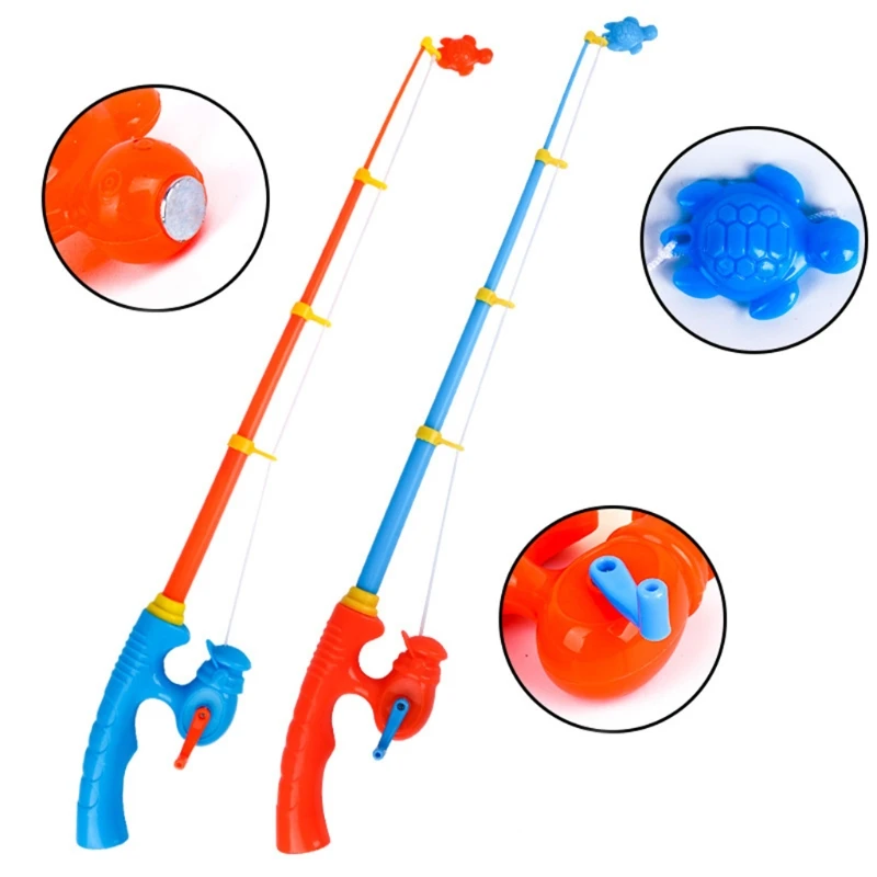 6 Pcs bambini canna da pesca canna da pesca giocattolo giocattoli educativi per l'apprendimento per bambini