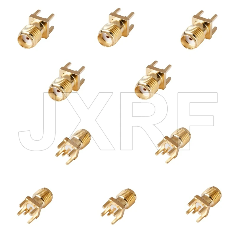 Wholesale 100pcs SMA Female Jack Adapter Solder Edge PCB Straight Mount RF Copper Connector Plug Socket