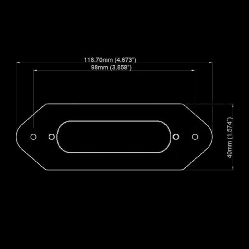 CONVERSION GUITAR PICKUP MOUNTING RING - P90 Dog Ear to Single Coil