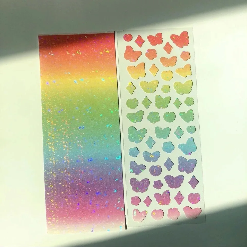 Gradient Laser Butterfly Sticker South Korea Ins Creative Simple Hand Account DIY Material Sticker Stationery