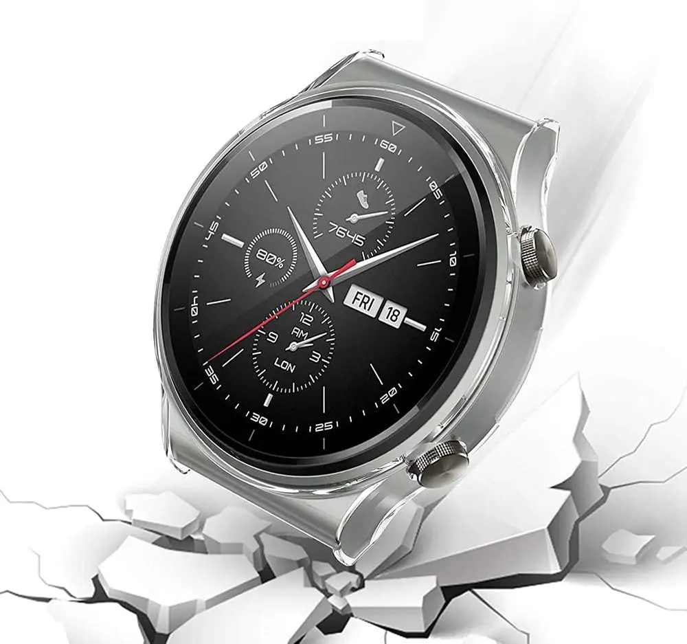 เคสนาฬิกา TPU สำหรับนาฬิกาหัวเว่ย จีที 2 โปรฝาครอบป้องกันตัวป้องกันหน้าจอแบบเต็มสำหรับเคสหัวเว่ย จีที 2 โปรกรอบอุปกรณ์เสริม