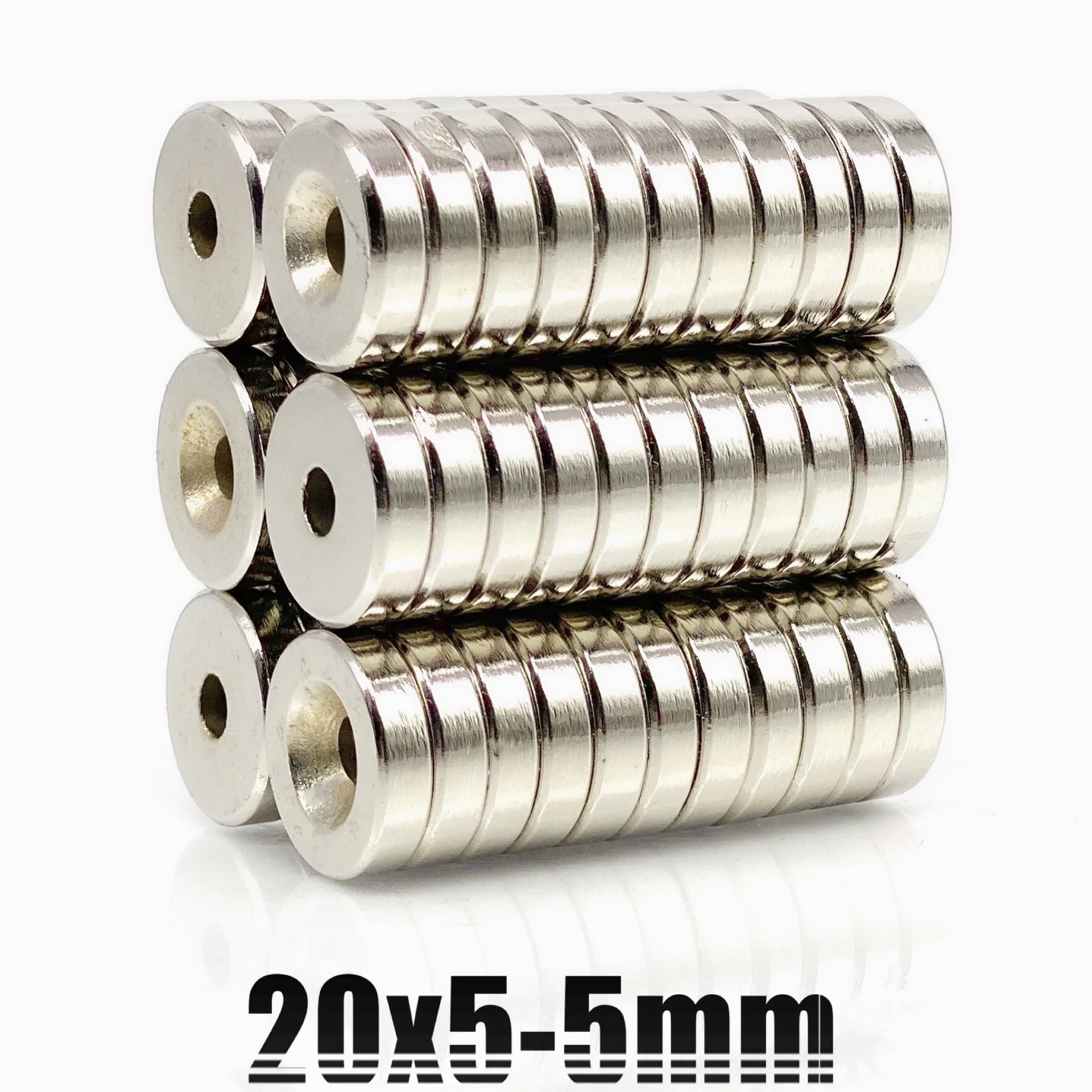 2/5/10/20pcs 20*5 20x5mm Hole 5mm N35 Strong Ring Magnet D Countersunk Rare Earth Neodymium Magnets Permanent magnet 20x5-5