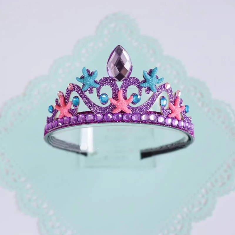 Sparkling MulticolorCrystal Children\'s Crown With Rhinestone Headband Princess New Headwear Party Hair Accessories Headban
