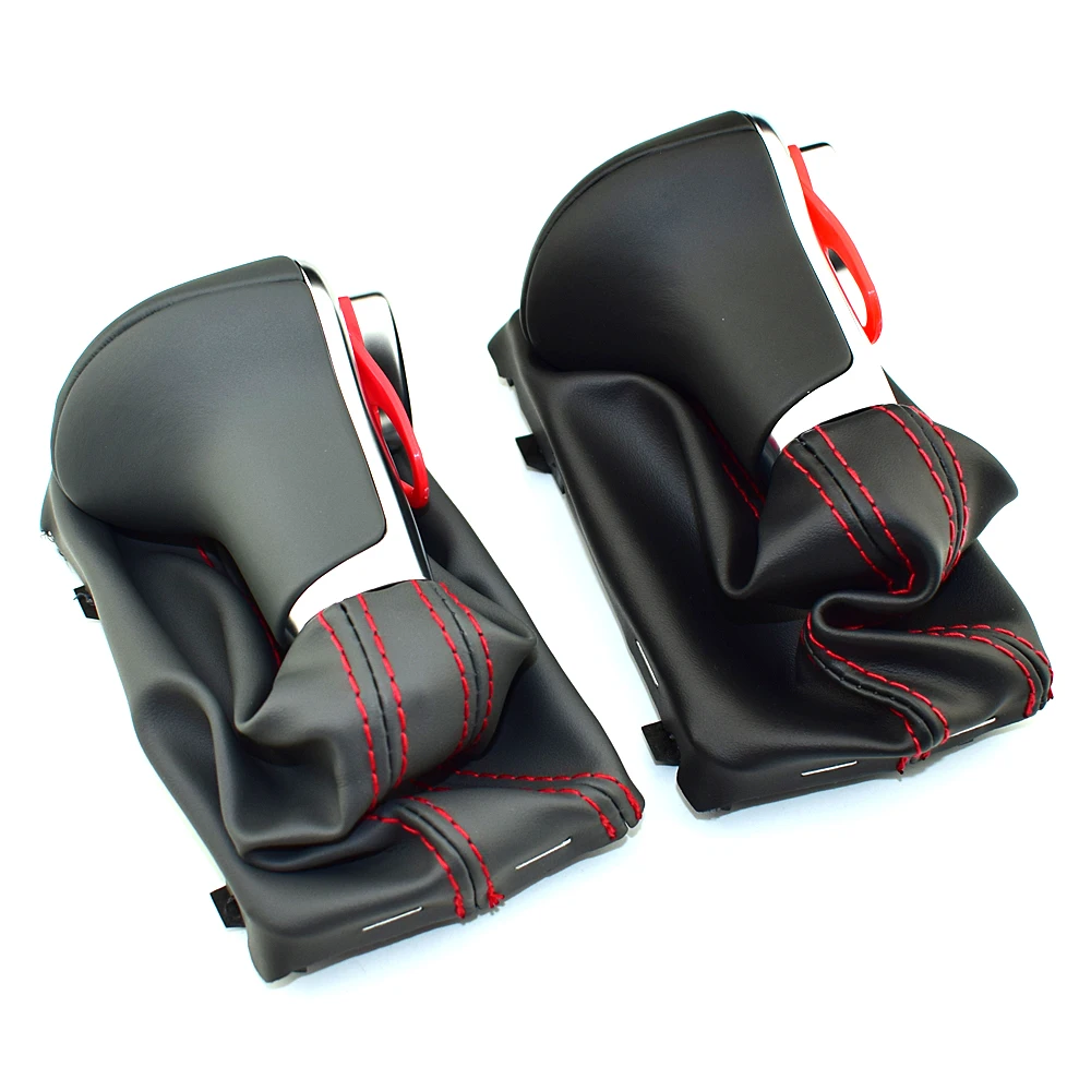 Car Leather Chrome GEAR Shift Knob Shift Knobs FOR AUDI A6 A7 A3 A4 A5 A6 c6 Q5 2009 2010 2011 2012 2014 4G1 713 139 R