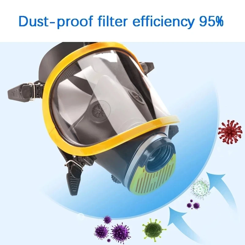 Protective Electric Constant Flow Supplied Air System Gas Mask Respirator Workplace Safety Supplie Full Face Gas Mask Respirator