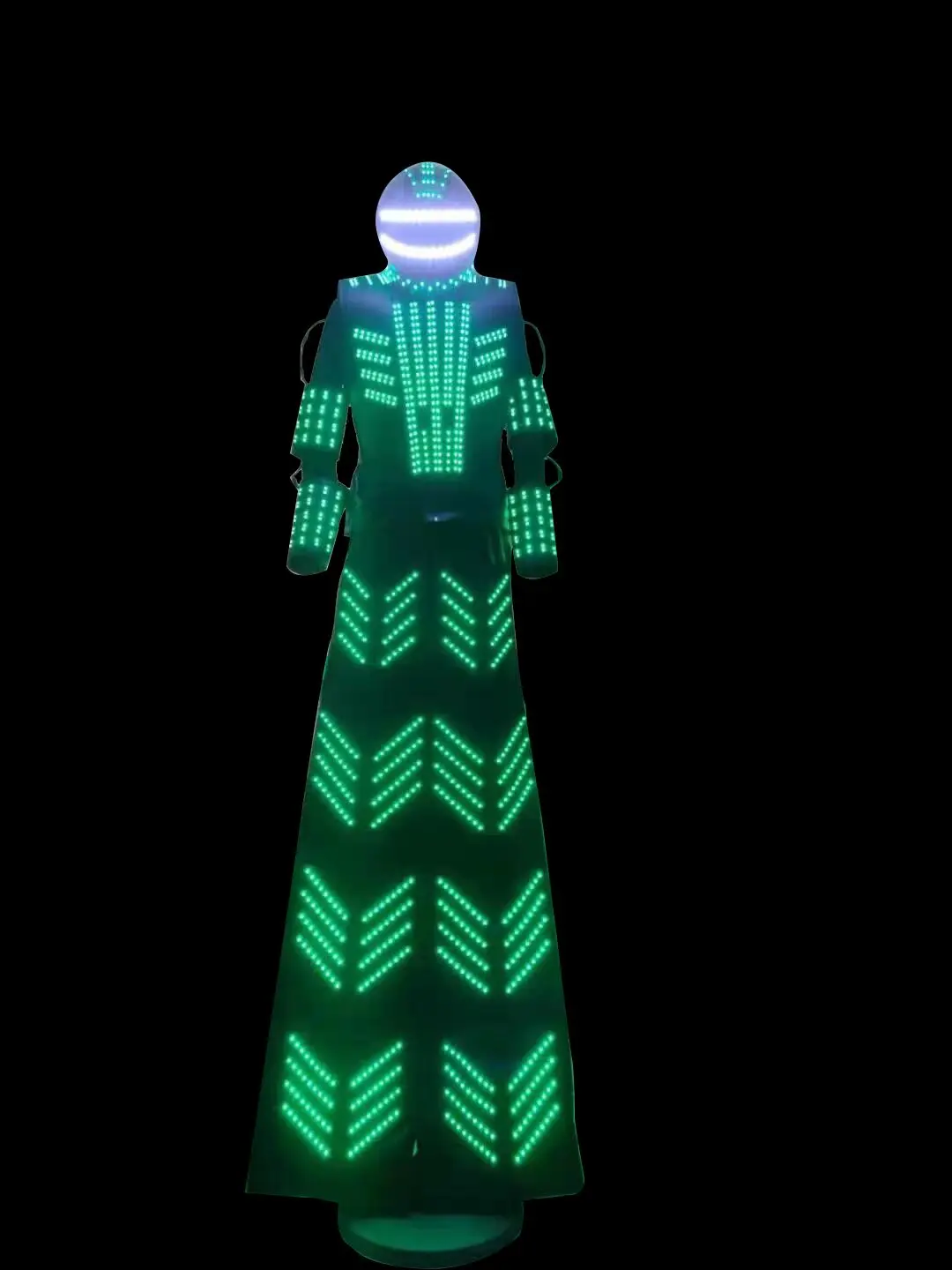 LED Robot Stilts Walker Costume Nightclub Stage Performance Kryoman Suit Cosplay Dress