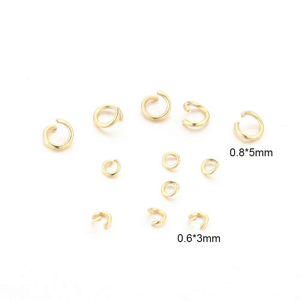 100 Stück Edelstahl-Sprengringe mit Goldbeschichtung für Schmuckherstellung, DIY-Halsketten, Bastelzubehör – Detail 4