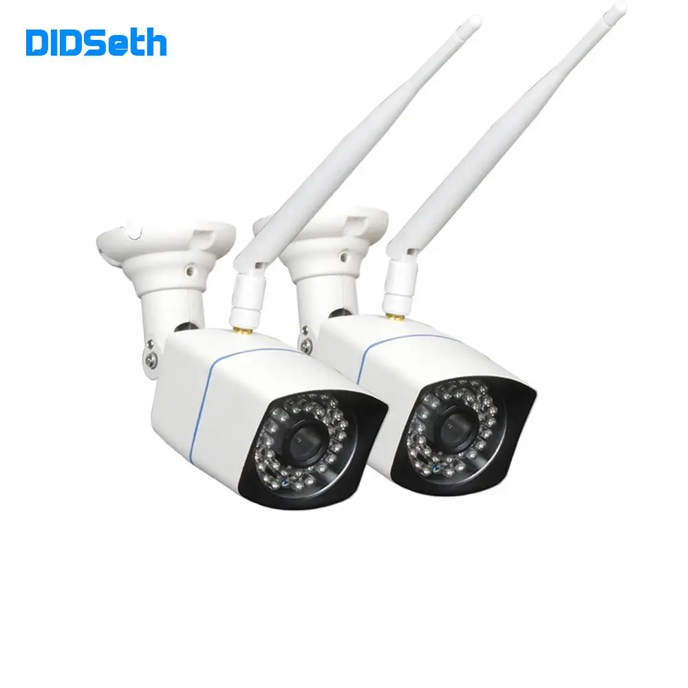 

DIDSeth 2PCS 2MP WIFI IP Cameras With Smart IR P2P Outdoor Weatherproof Network Bullet EXIR Night Vision Email Alert Camera Kit