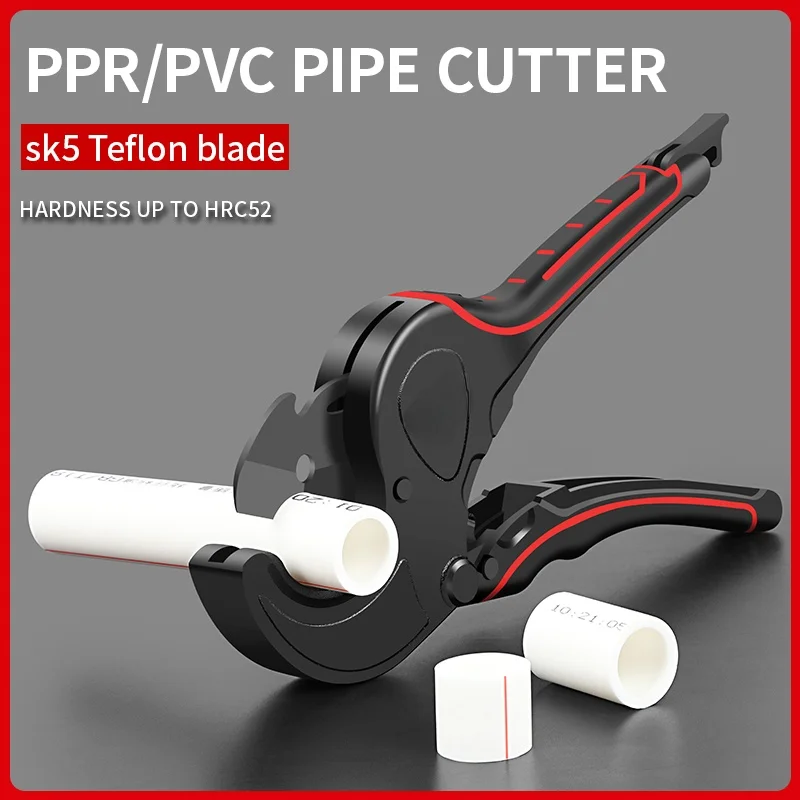 PVC/PPR Pipe Cutter Scissors With Treatment Ratchet Pipe Cutter , 32/36/42MM, Pipe Scissors SK5 Material Hand-Tools