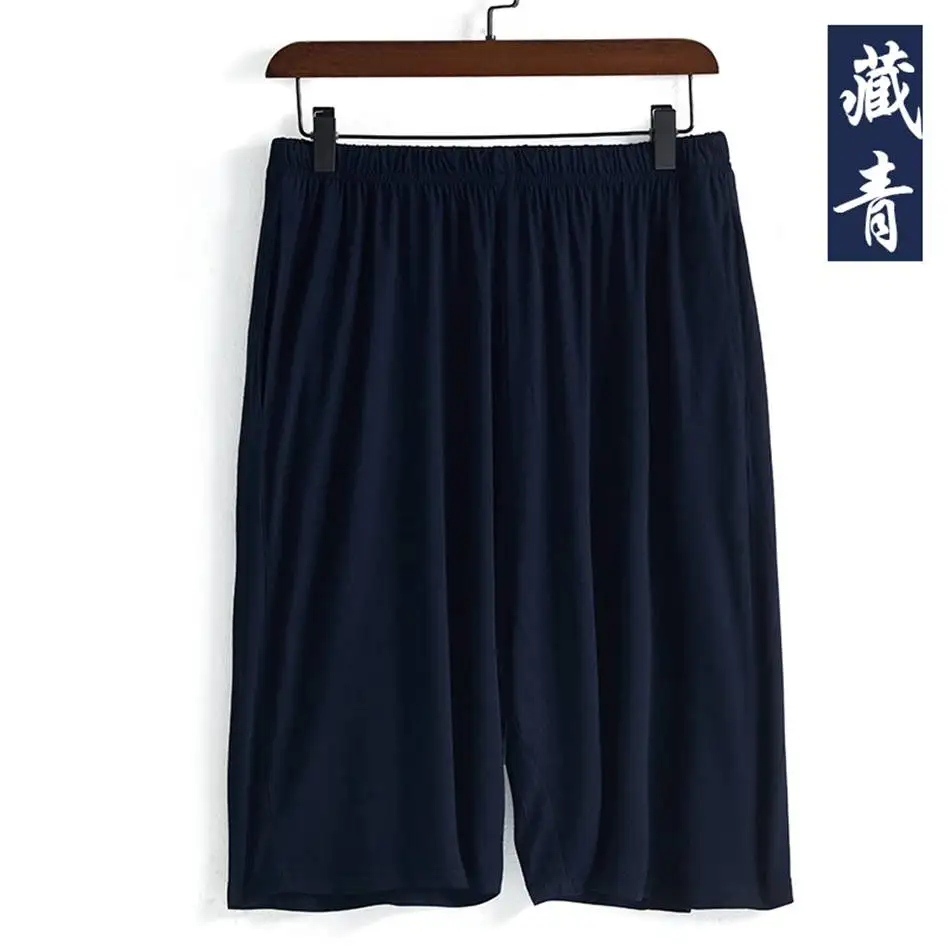 summer men home sleep shorts sleep bottoms plus size 7XL 6XL soft Comfortable cotton sleepwear elasticity loose bottoms homewear