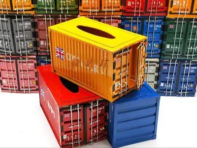 

Wrought iron European Optimus Prime container tissue box creative home decoration storage living room decoration