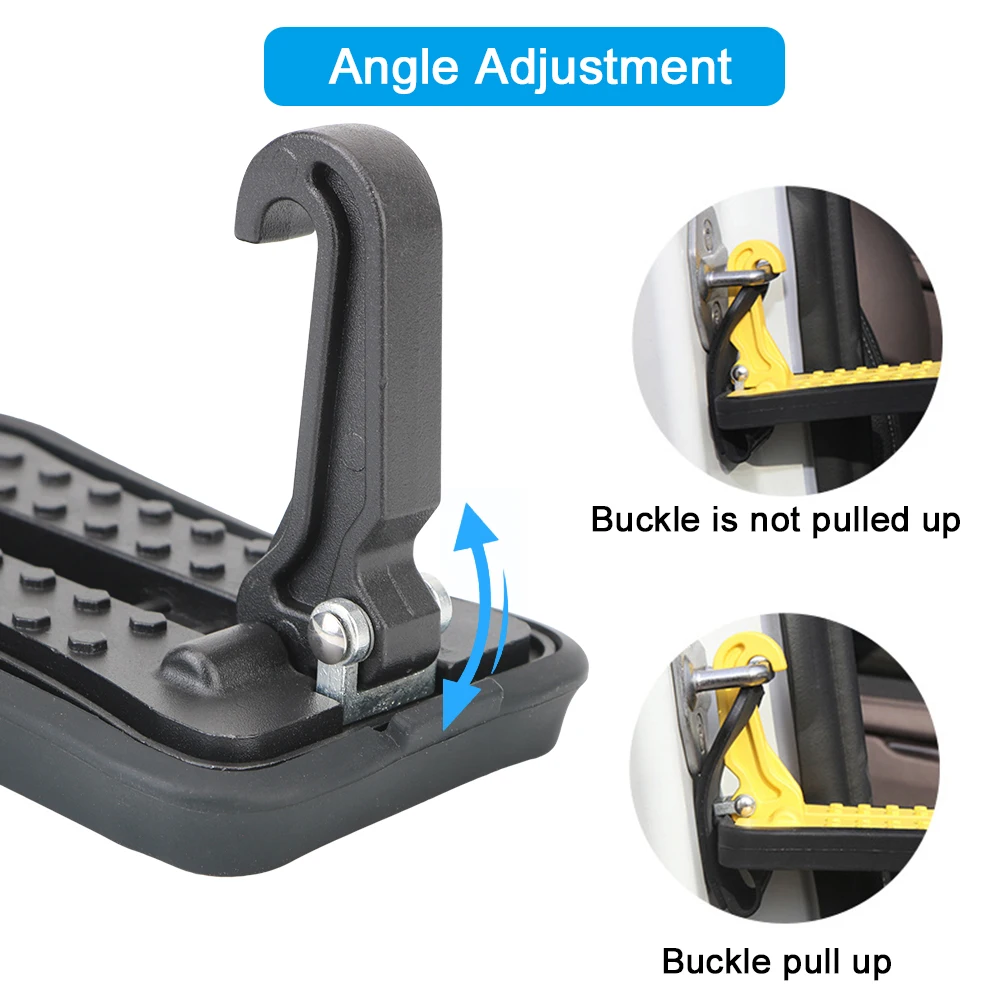 Auxiliary Foot Pegs Doorstep Foldable Car Door Step Pedal Safety Hammer Universal Auto Rooftop Luggage Ladder Hooked