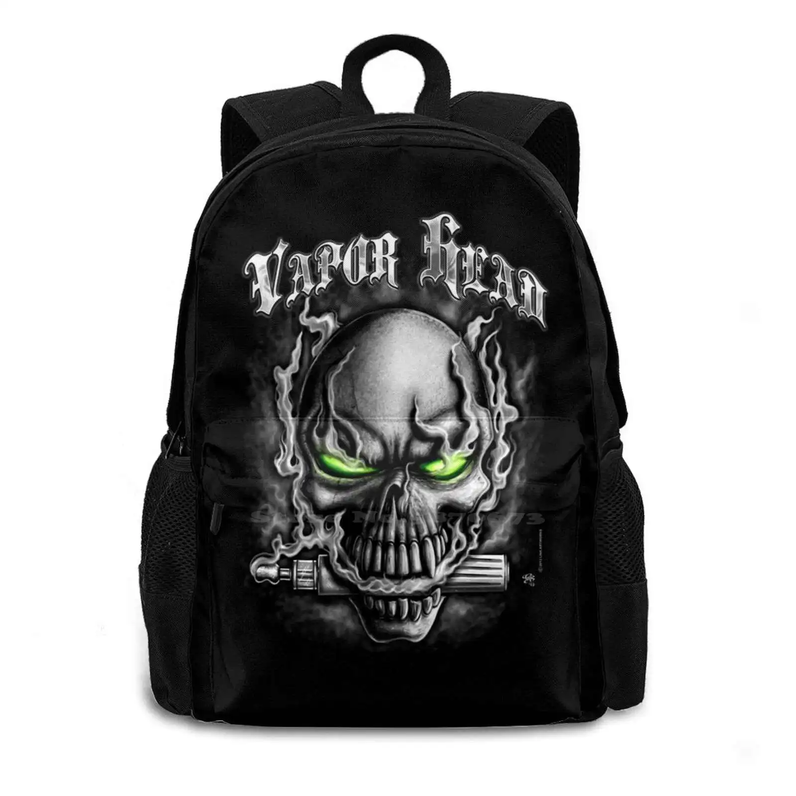 Head Women Men Teens Laptop Travel School Bags Vape Vaping Vaper Vaped E Cig Cigarette Skull Vapes Skeleton Head