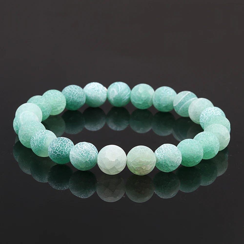 Charm Weathered Stone Bracelets Natural Stone Handmade Elastic Beaded Bangles Vacation Jewelry Gift for Women Homme Dropshipping