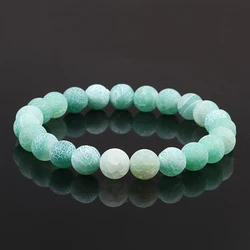 Charm Weathered Stone Bracelets Natural Stone Handmade Elastic Beaded Bangles Vacation Jewelry Gift for Women Homme Dropshipping