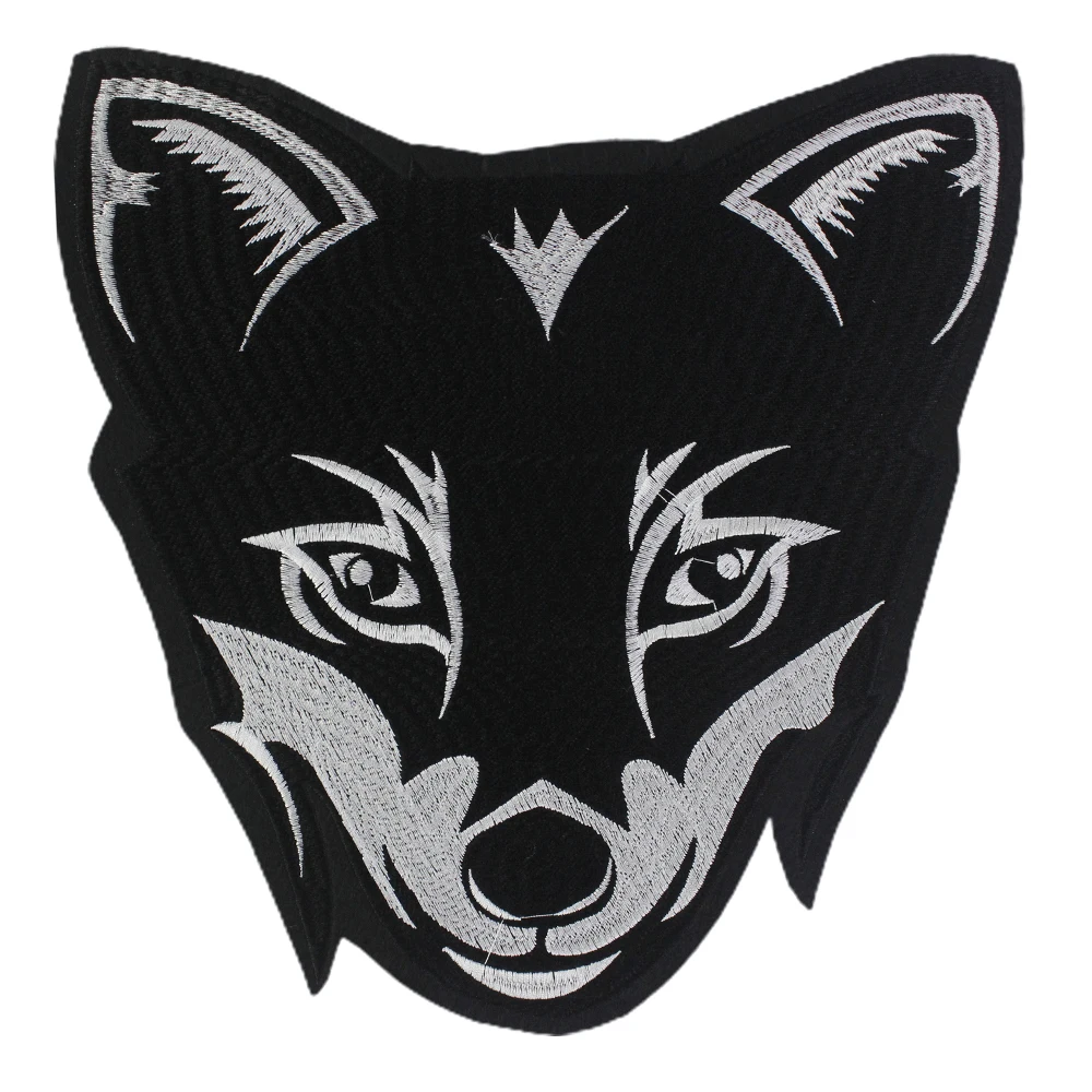 Foxes-Embroidery Dragon and Wolf Dog Patches, Iron on Badge, DIY Clothes Stickers, Decorative Appliques, 1 PC, P2232