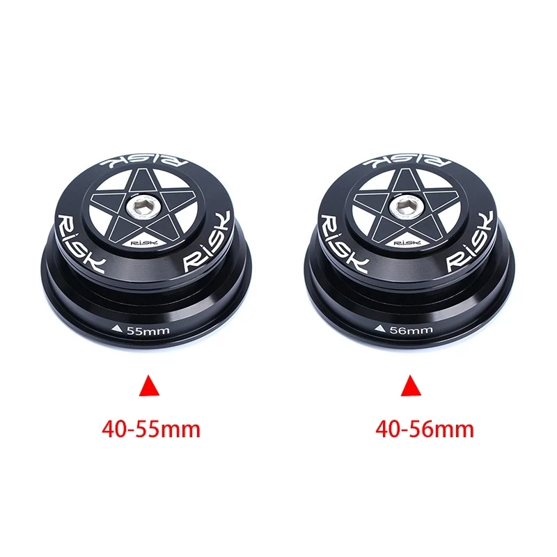 RISK 44-55mm Tapered  Bicycle Headset for Headtube 44-56mm Bike Double Bearing  for 1.5 Taper / 28.6mm Straight Fork Bike Parts