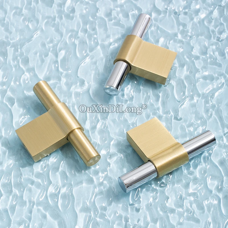 

4PCS Modern Overlength Brass Furniture Handles Wardrobe Pulls Kitchen Door Handles Cabinet Drawer Knobs T-Bar Silver/Gold FG768