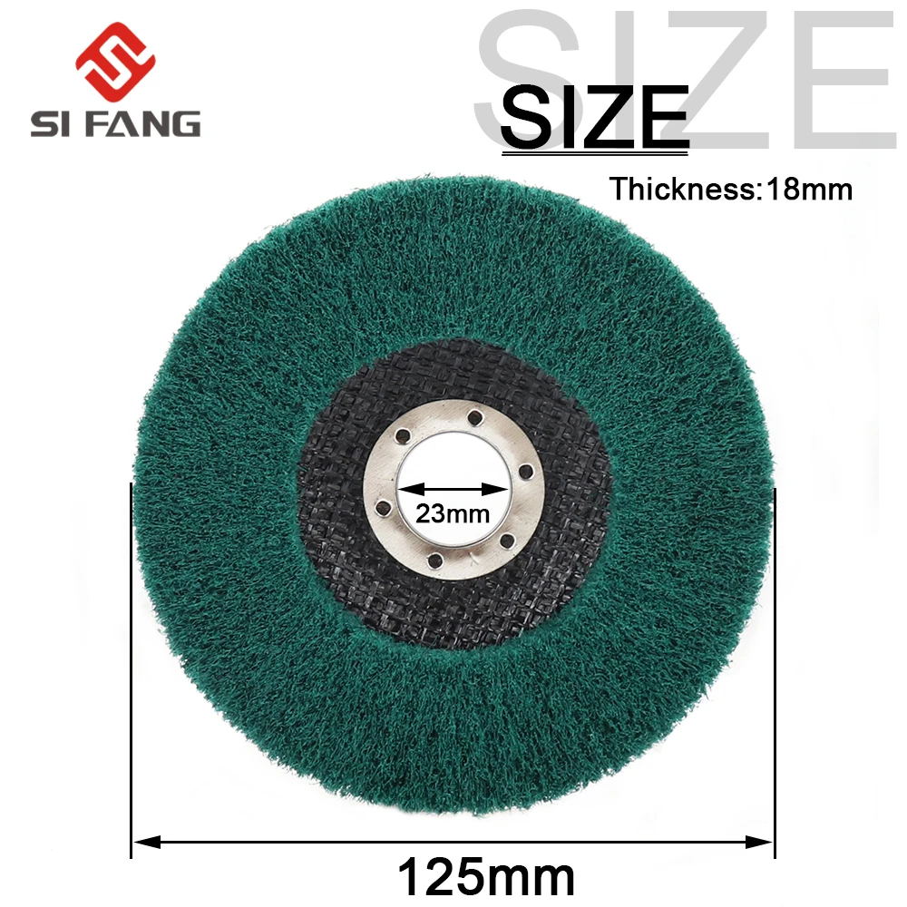 Disco de aleta de fibra de nailon de 125mm, muela de pulido de grano 120 para herramientas de pulido de amoladora angular, 2-10 Uds.