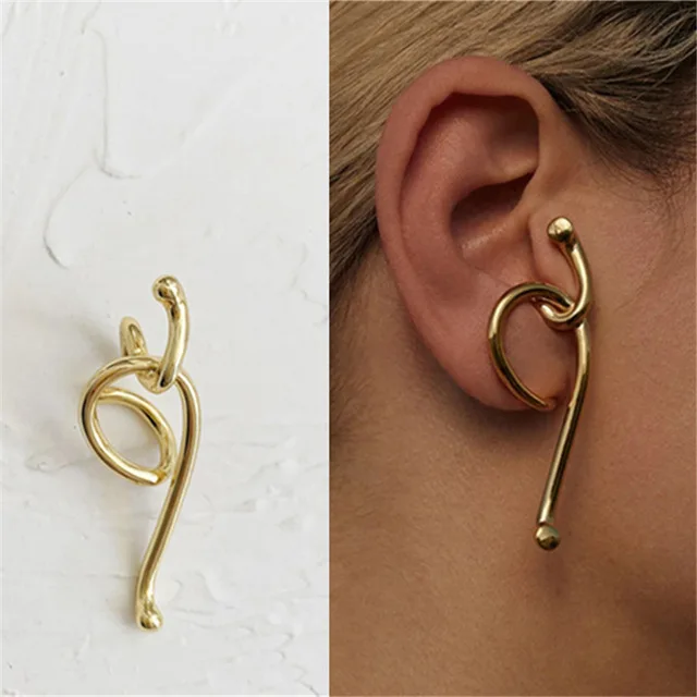 2020 New Female Male Simple Ear-hole-free Leaves coppie Ear Bone Clip A doppio scopo orecchini per donna uomo regalo per gioielli da festa