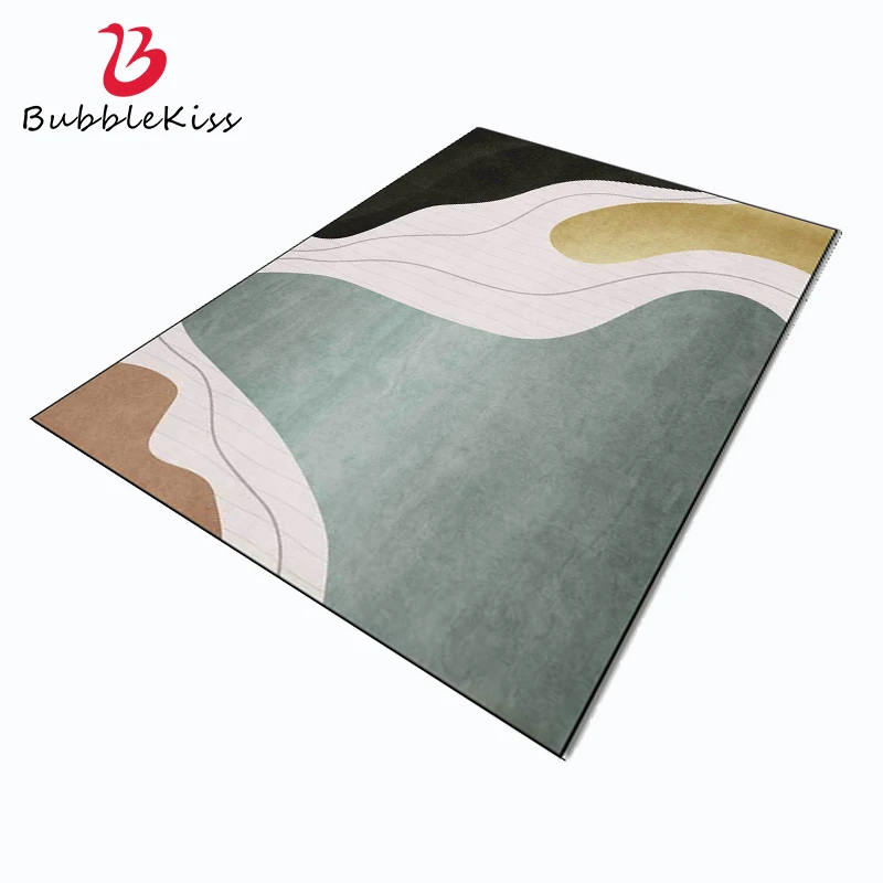 

Bubble Kiss Morandi Style Area Rug for Living Room Home Blackish Green Abstract Patten Bedroom Decor Carpet Balcony Bedside Mats