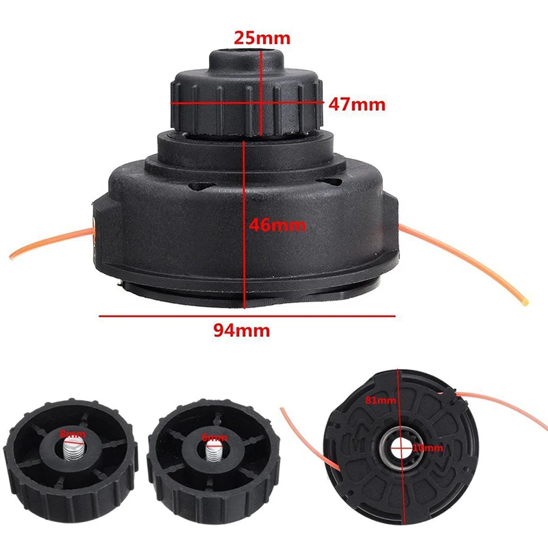 Imagem -06 - Linha de Linha Cabeça do Carretel Botão Linha Aparador de Cabeça Kit para Ryobi Expande-it Aparador Brushcutter Jardim Aparador de Grama Cortador de Peças de Reposição