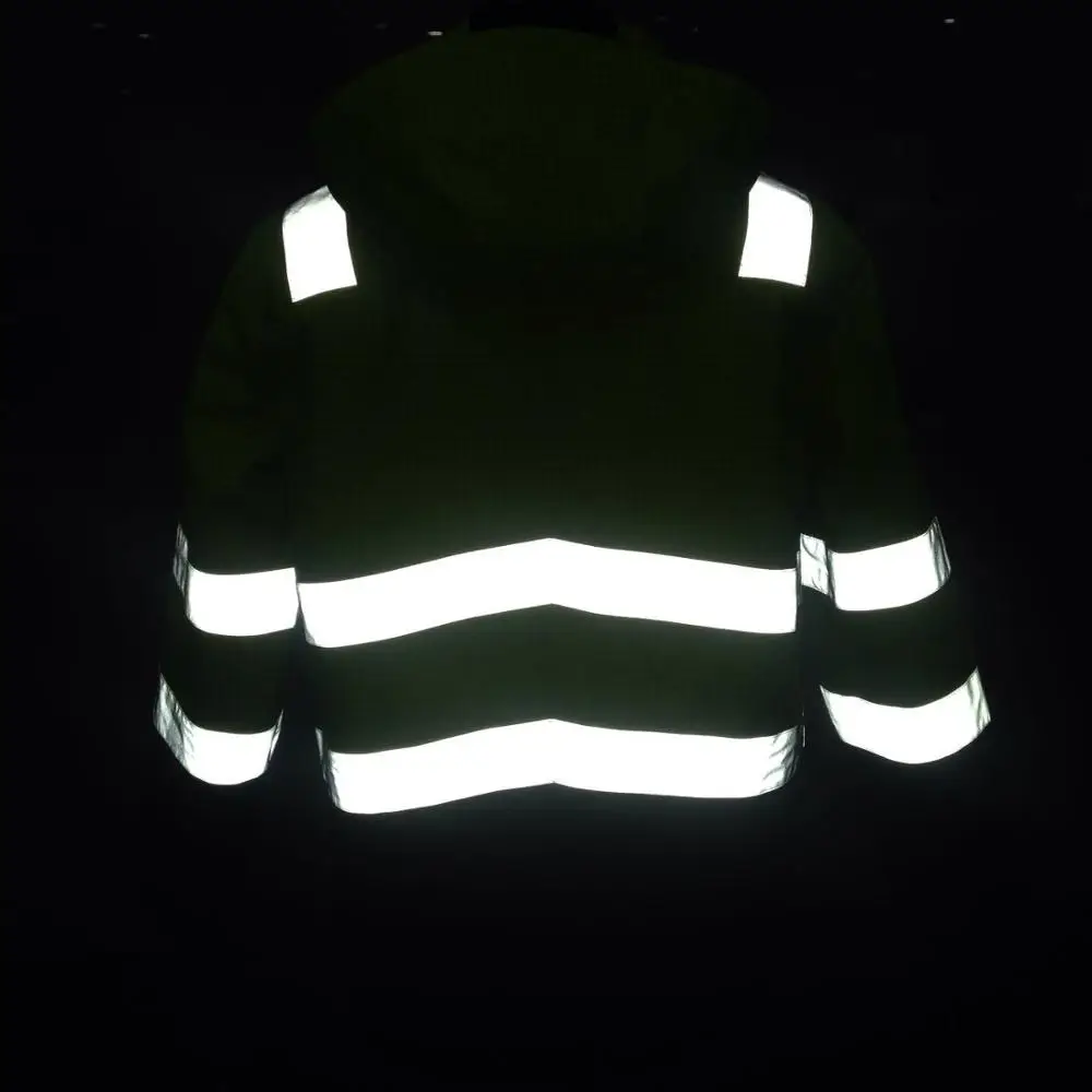 Jiade Men's Work Wear Winter Jacket Reflective  High Visibility WinterJacket EN471/ANSI Waterproof Winter Jacket  free shipping